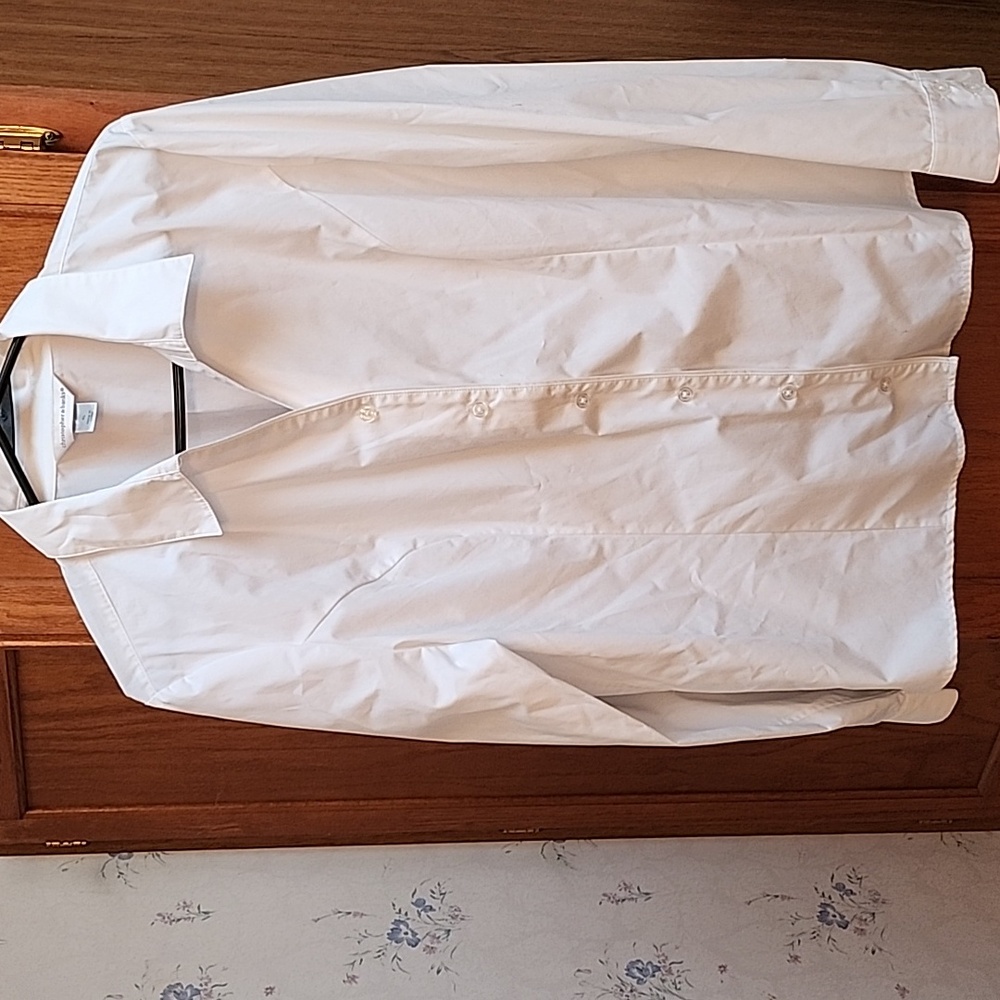 Christopher & Banks White Button Down Shirt